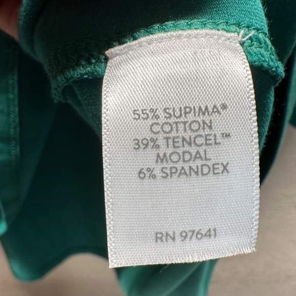 J Jill Luxe Supima A Line Tunic Top Womens L Green Meadow Soft Spring Color NEW - Picture 13 of 16